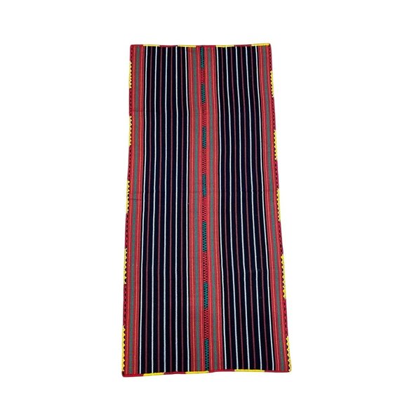 Handmade Table Runner 57" Striped Retro African Tribal Colorful Mexican Artsy - Picture 1 of 9